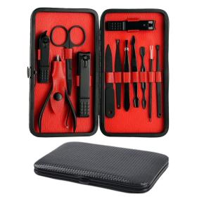 مجموعة مانيكير وباديكير احترافية من الفولاذ المقاوم للصدأ مكونة من 12 قطعة