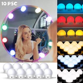 مصباح مرآة Chende RGB 10 قطع مثبت على الحائط على طراز هوليوود