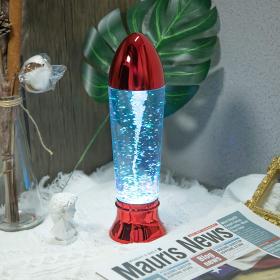 مصباح LED دوار على شكل ندفة ثلج سحرية RGB