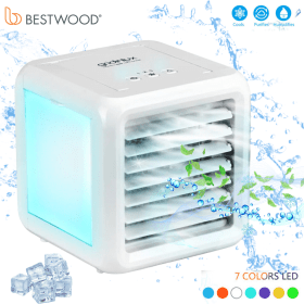 مكيف هواء صغير محمول 3 في 1 3 سرعات 7 ألوان LED - بيستوود