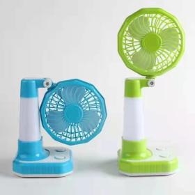 مروحة مكتب صغيرة قابلة للشحن USB مع ضوء ليلي LED YX-108