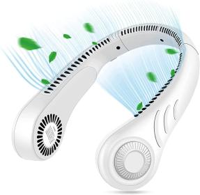 مروحة رقبة محمولة بثلاث سرعات قابلة لإعادة الشحن عبر USB،