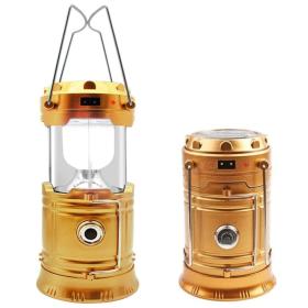 مصباح تخييم 2 في 1 قابل لإعادة الشحن بالطاقة الشمسية وقابل للطي YD-3589