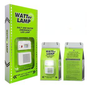 مصباح الماء والملح بدون شحن محمول ضد الماء للتخييم (ماء + ملح = إضاءة)