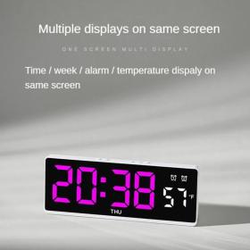  ساعة إلكترونية متعددة الوظائف مع عرض درجة الحرارة