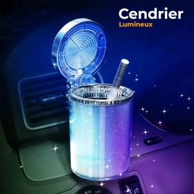 منفضة سجائر سيجا ريتي بغطاء مضاد للرائحة مع إضاءة ملونة