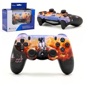 وحدة تحكم لاسلكية DualShock PS4 من SONY، بطارية قابلة لإعادة الشحن (نسخة عالية الجودة) – إصدار PUBG