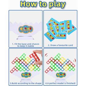 لعبة بناء مكعبات التوازن من برج تيترا
