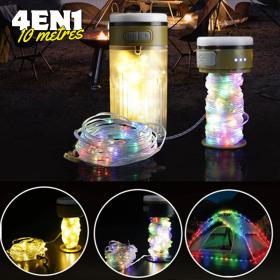 سلسلة مصابيح LED 4 في 1 قابلة لإعادة الشحن ومقاومة للماء IPX4