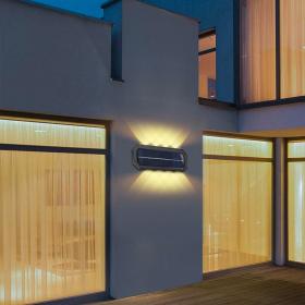 8LED مصباح حائط شمسي مع كشف الحركة التلقائي قطعة واحدة