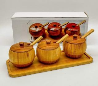 طقم توابل خشب 3 قطع