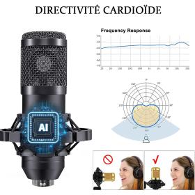 ميكروفون احترافي MC-88 – مع كرت صوت للبث والتسجيل المباشر