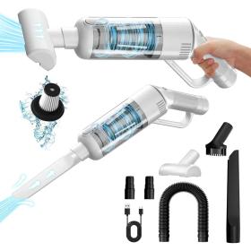 مكنسة كهربائية محمولة 9000Pa مع 4 رؤوس ملحقات