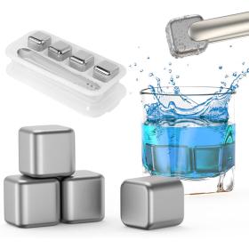 مكعبات تبريد من الفولاذ المقاوم للصدأ تُحافظ على برودة مشروبك لفترة أطول دون تخفيف الطعم