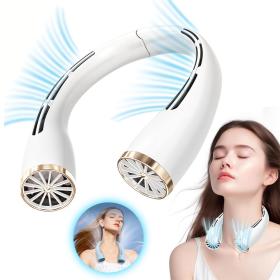 مروحة تبريد للرقبة قابلة للتعديل بثلاث سرعات وبطارية قابلة للشحن