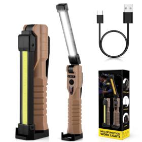 مصباح LED محمول مغناطيسي للورشات بسبعة أوضاع