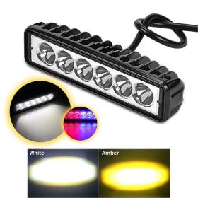 مصباح LED مزدوج اللون للدراجات النارية، إضاءة قوية تعزز الرؤية والأمان في الليل. تصميم عملي وعصري.