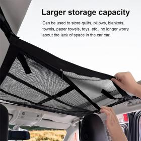 منظم شبكي لتخزين الأغراض في سقف السيارة الداخلي