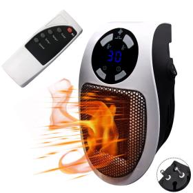 سخان جداري كهربائي صغير 500 واط مع ريموت