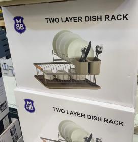 مجفف أواني مطبخ من مستويين بجودة عالية