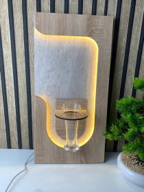 لوحة ديكور خشبية مضيئة