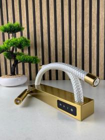 مصباح جداري عصري بإضاءة قابلة للتعديل حتى 180 درجة يناسب غرف النوم والصالون.