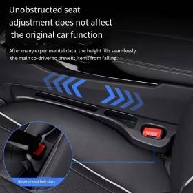 منظم فواصل مقاعد السيارة قطعتان لمنع سقوط الأغراض وترتيب المساحة بشكل عملي.