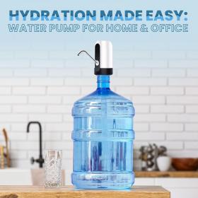 مضخة زجاجة مياه، موزع مياه عالمي قابل لإعادة التعبئة سعة 5 جالون
