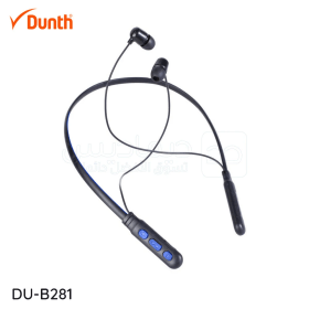 سماعات داخل الاذن مزودة بتقنية البلوتوث، وسوار للرقبة لاسلكي ضد الماء، لون أسود DUNTH DU-B281