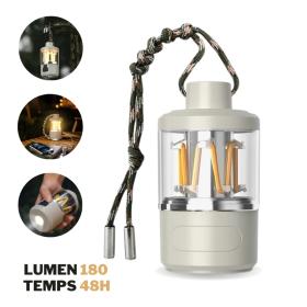 فانوس LED محمول في الهواء الطلق مع وظيفة بنك الطاقة لشحن مصباح الخيمة من النوع C