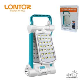 فانوس تخييم LED قابل لإعادة الشحن من LONTOR مع منفذ تيار مستمر CTL-OL095U