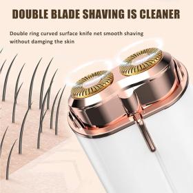 ماكينة حلاقة كهربائية بدون ألم مع ضوء LED لإزالة شعر الذقن/الشفة العليا على الفور