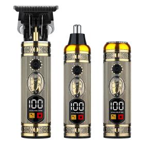 ماكينة حلاقة احترافية متعددة الوظائف 3 في 1 مقاومة للماء وقابلة لإعادة الشحن عبر USB