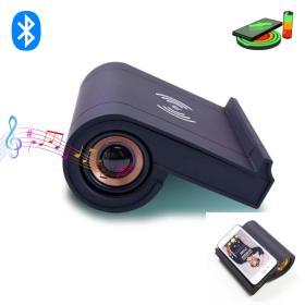 مكبر صوت بلوتوث الإصدار 5.0 شحن لاسلكي 1200 مللي أمبير في الساعة Micro USB، مقبس AUX، ستيريو، قناة مزدوجة